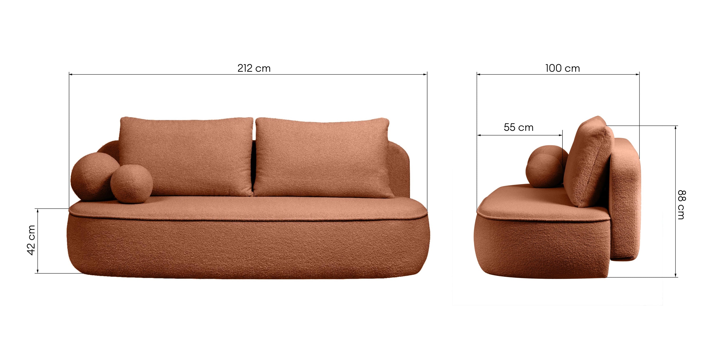 Sofa ELLA, vario, boucle