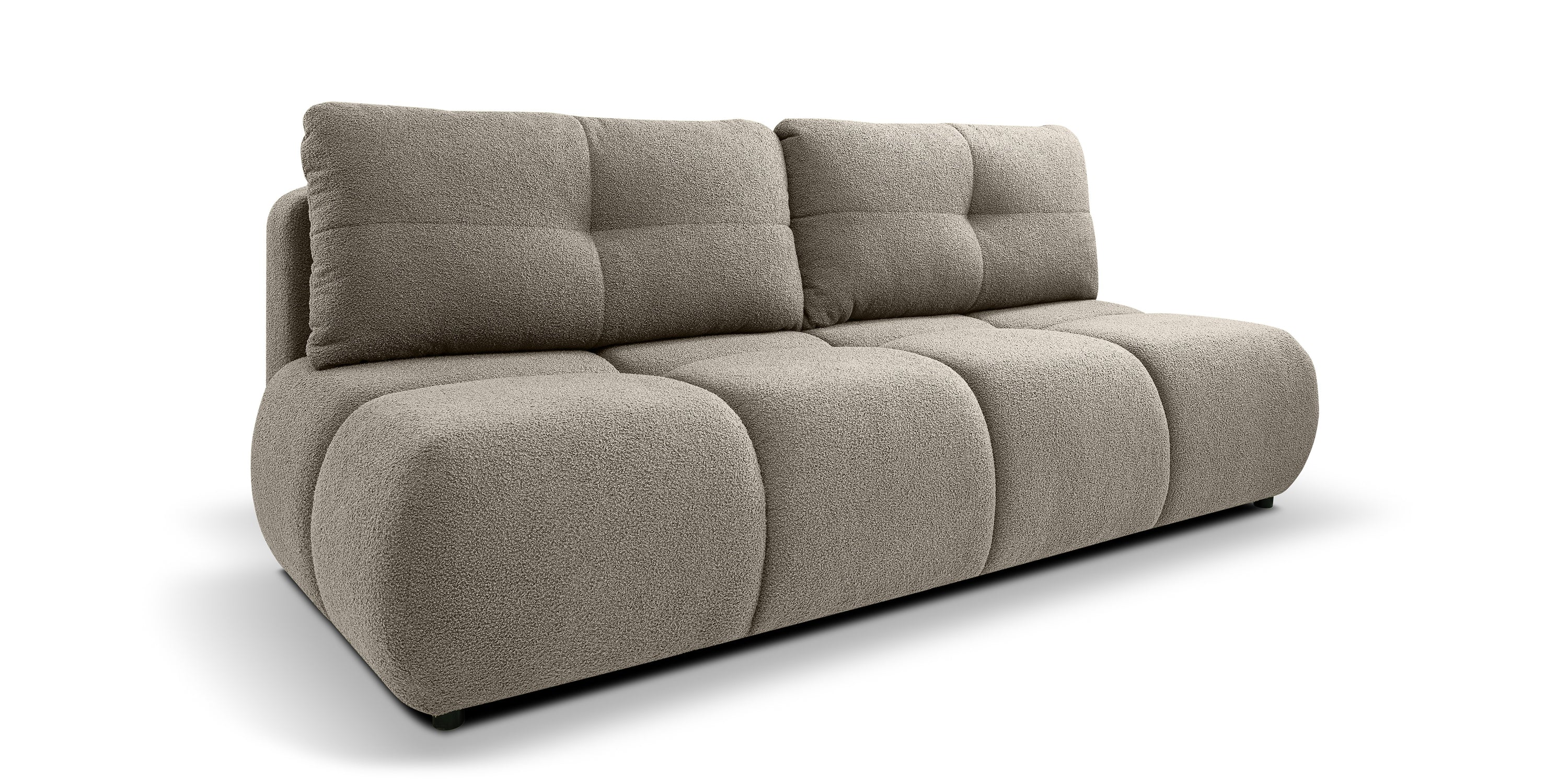 Sofa lova SOLO, tamsiai ruda, boucle