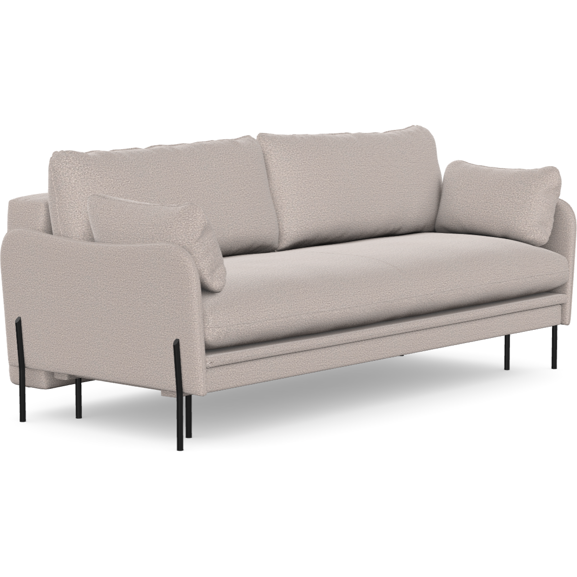 3 vietų sofa lova DONNIE, toffee spalva, boucle