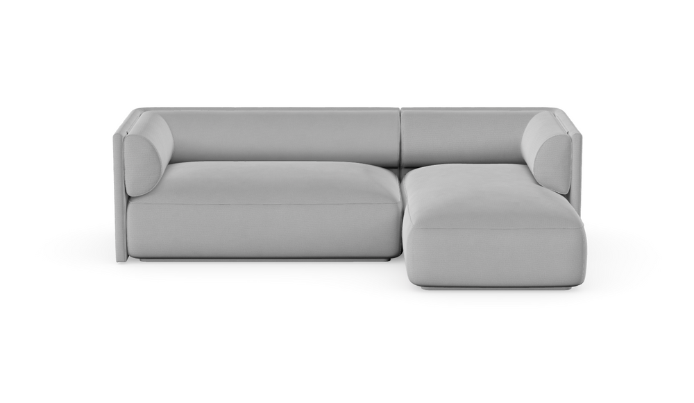 MOOD kampinė sofa, WOOLY LIGHT GREY spalva