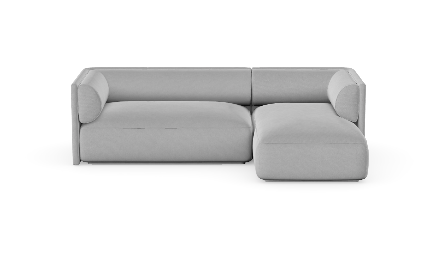 MOOD kampinė sofa, WOOLY LIGHT GREY spalva