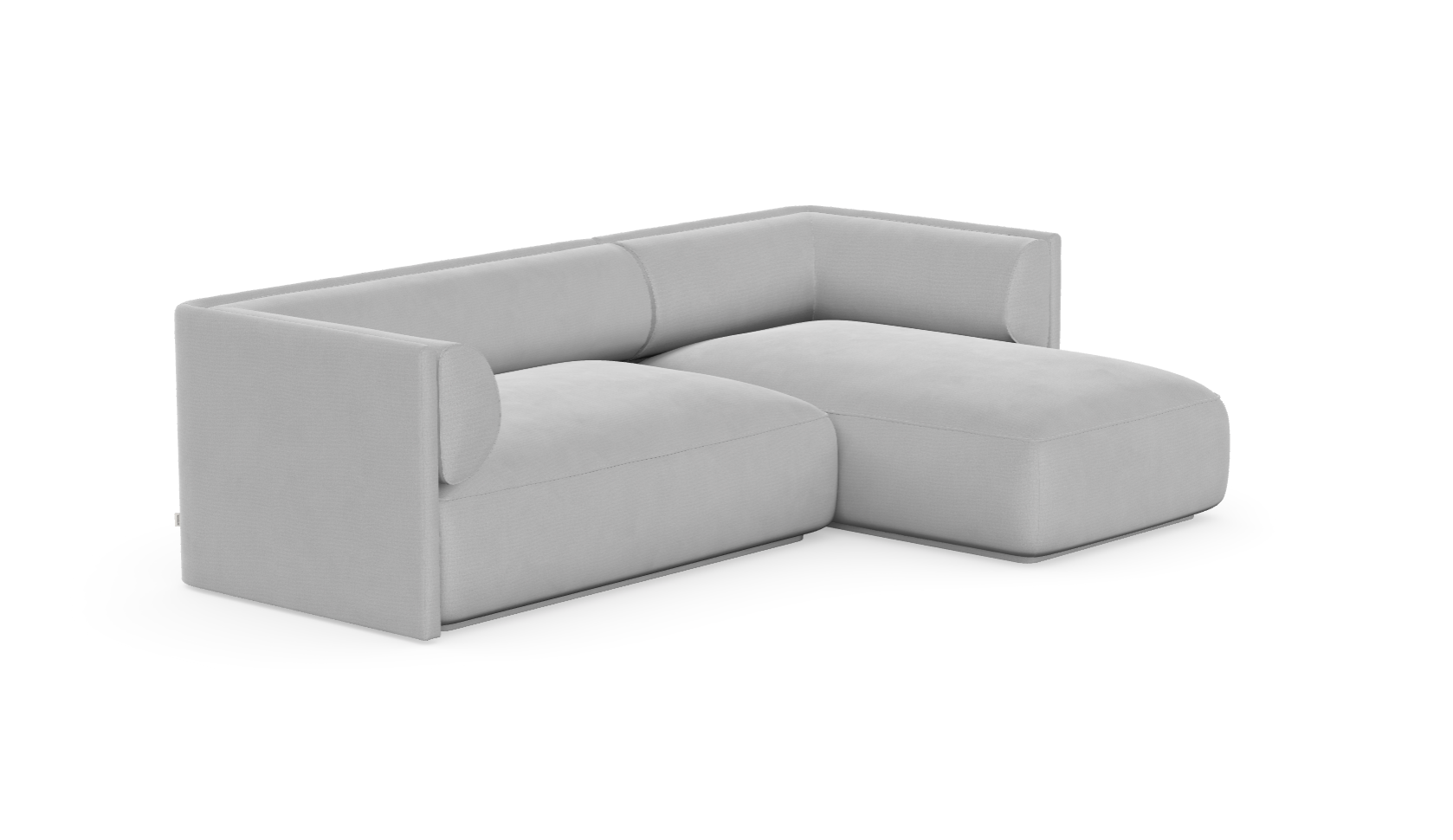 MOOD kampinė sofa, WOOLY LIGHT GREY spalva