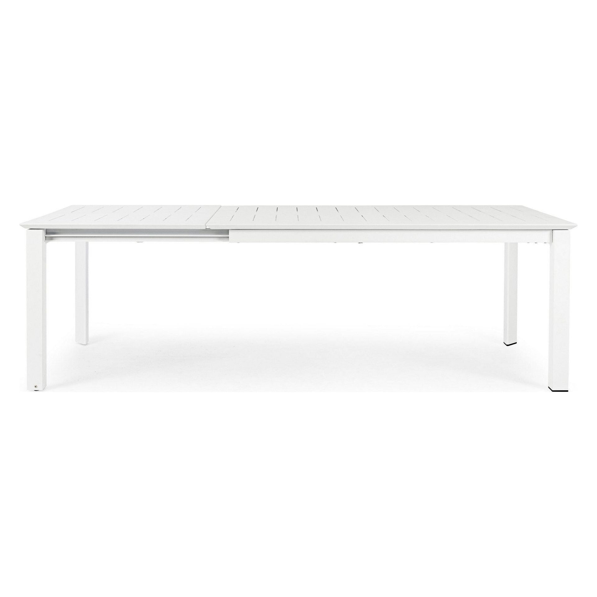 Lauko valgomojo stalas KONNOR WHITE, 160-240X100 cm