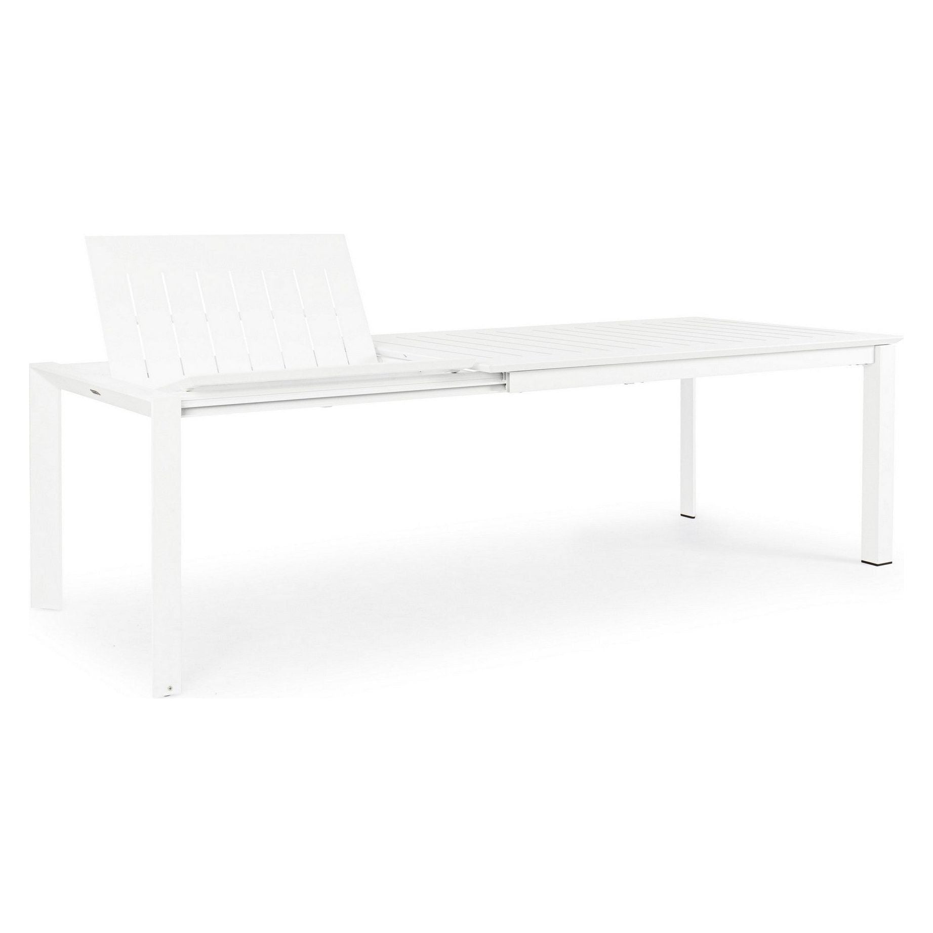 Lauko valgomojo stalas KONNOR WHITE, 160-240X100 cm