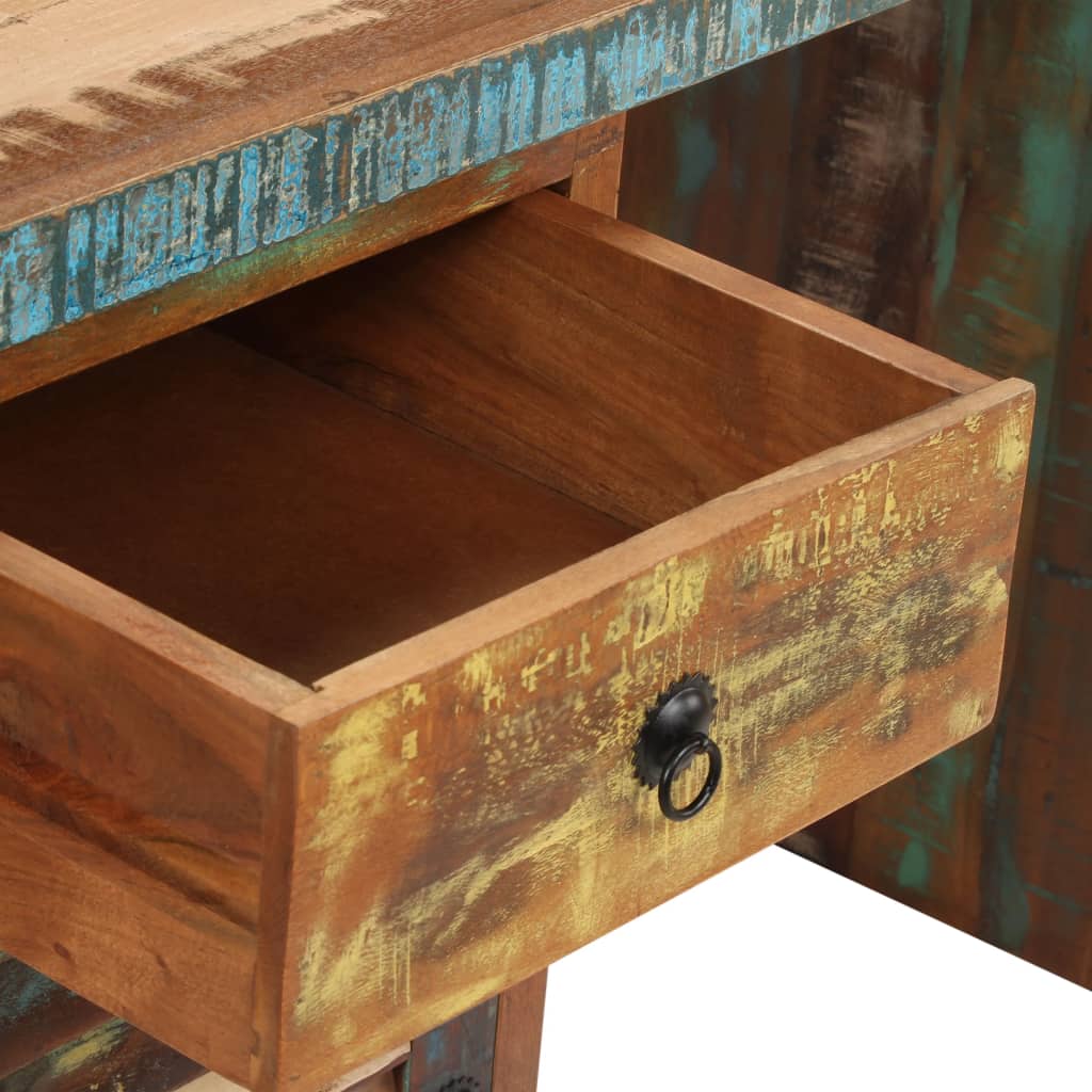 Rašomasis stalas, masyvi perdirbta mediena, 140x50x77cm