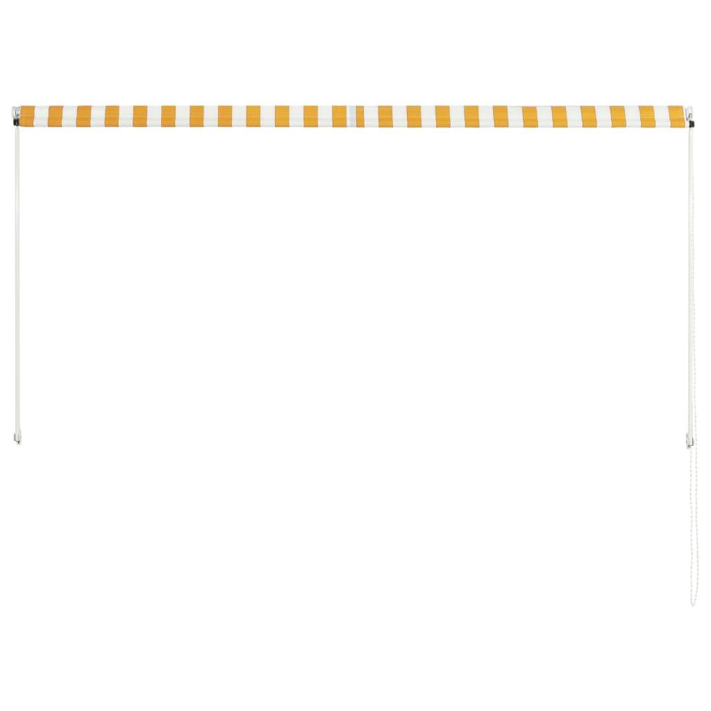 Ištraukiama markizė, geltonos ir baltos spalvos, 250x150 cm