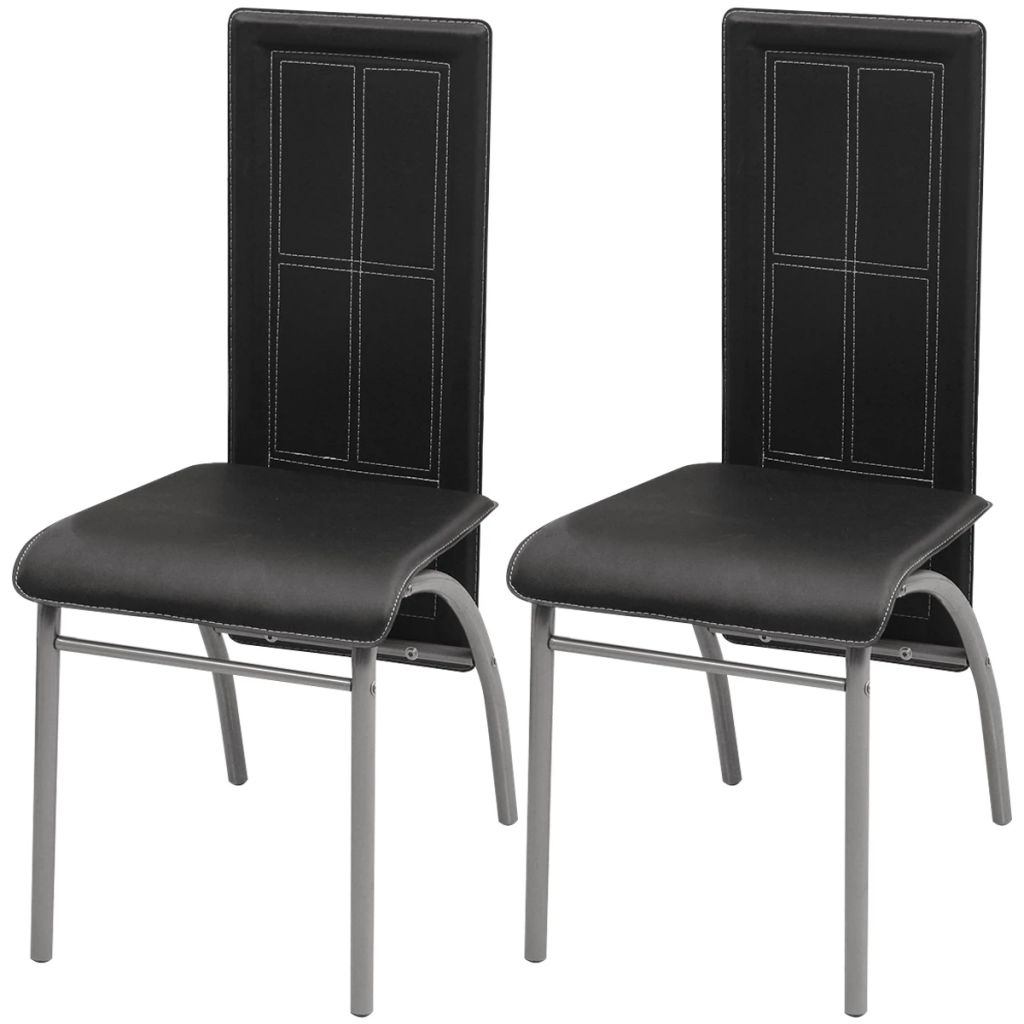 Valgomojo kėdės, 2 vnt., juodos