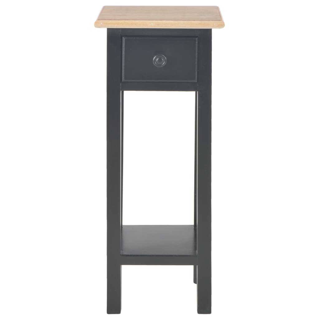 Šoninis staliukas, juodos spalvos, 27x27x65,5cm, mediena