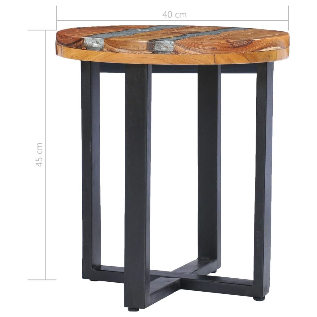 Kavos staliukas, 40x45cm, tikmedžio masyvas ir sintetinė derva