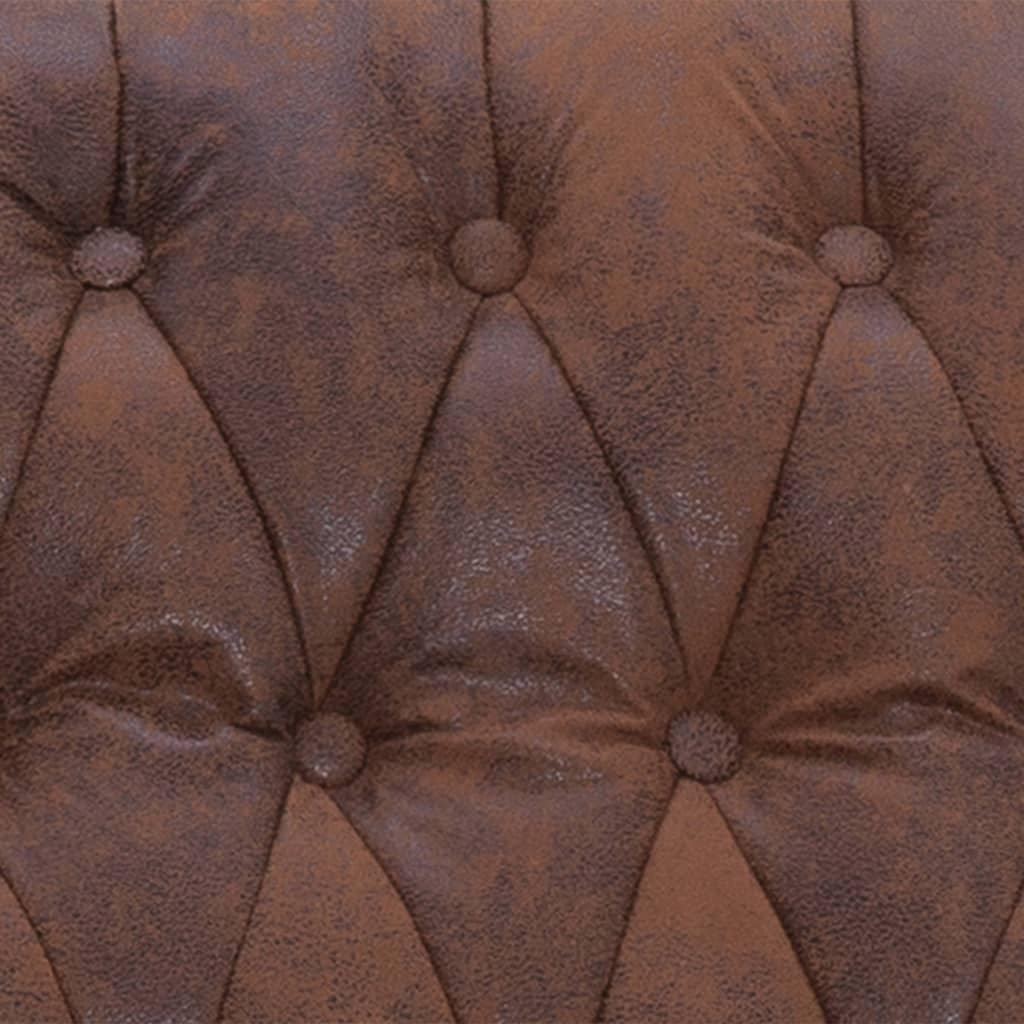 Atlošiamas krėslas, rudos spalvos, dirbtinė versta oda