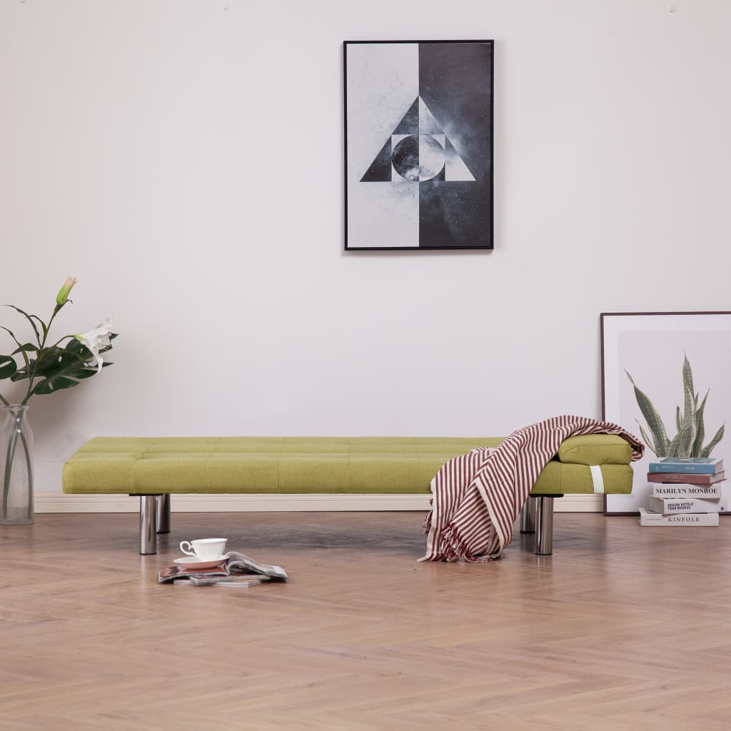Sofa-lova su dviem pagalvėm, žalios spalvos, poliesteris