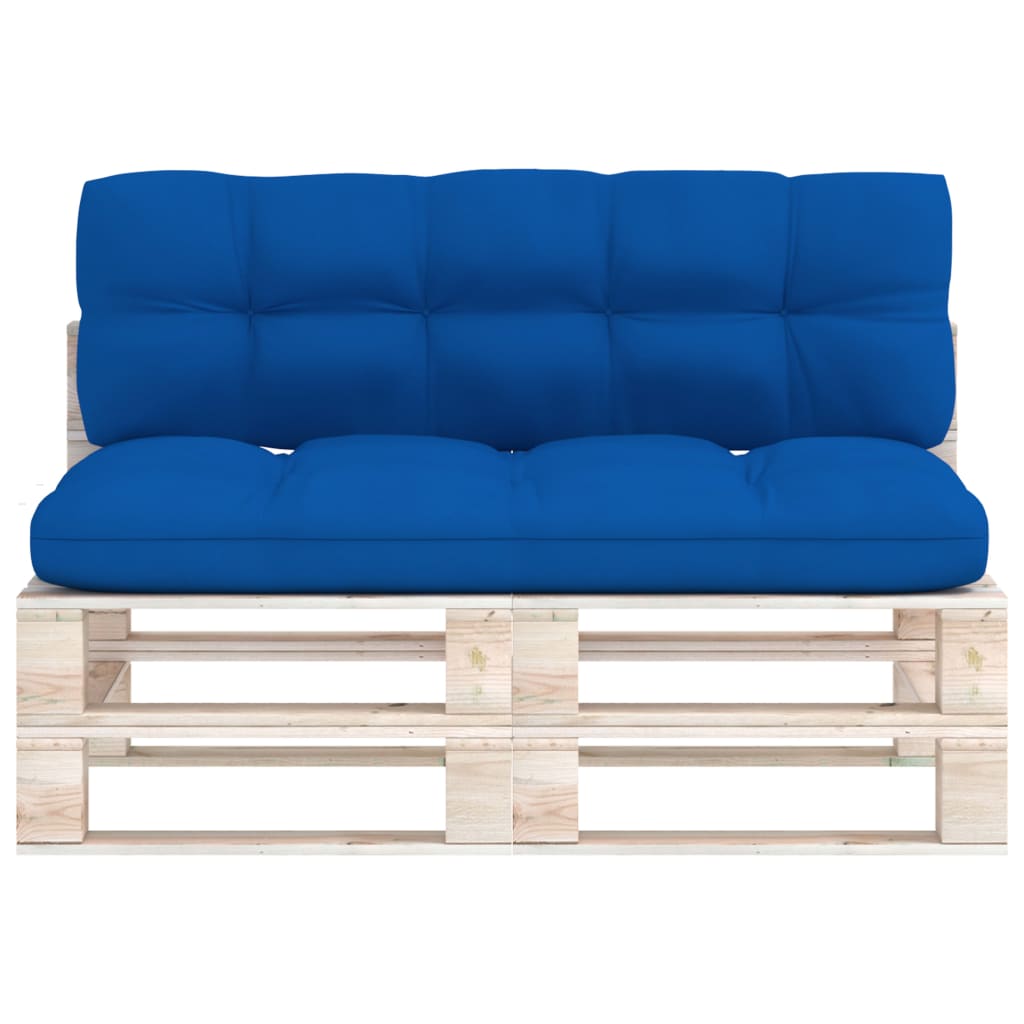 Pagalvės sofai iš palečių, 2vnt., karališkos mėlynos spalvos