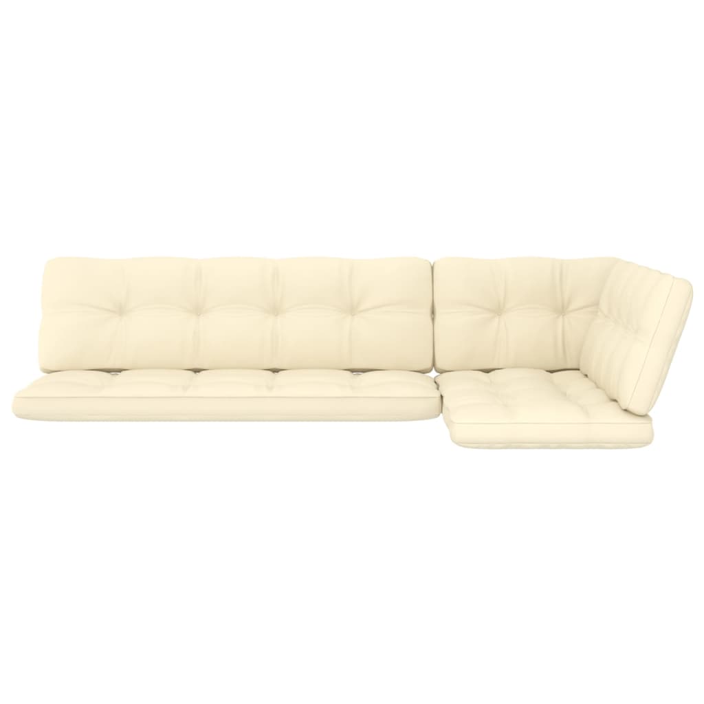 Pagalvėlės sofai iš palečių, 5vnt., kreminės spalvos