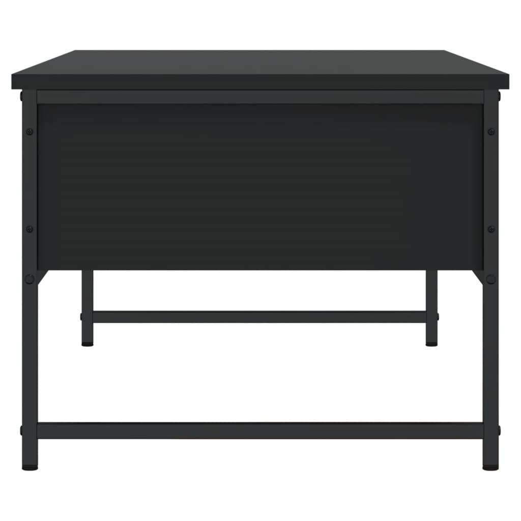 Kavos staliukas, juodas, 101x49x39,5cm, apdirbta mediena