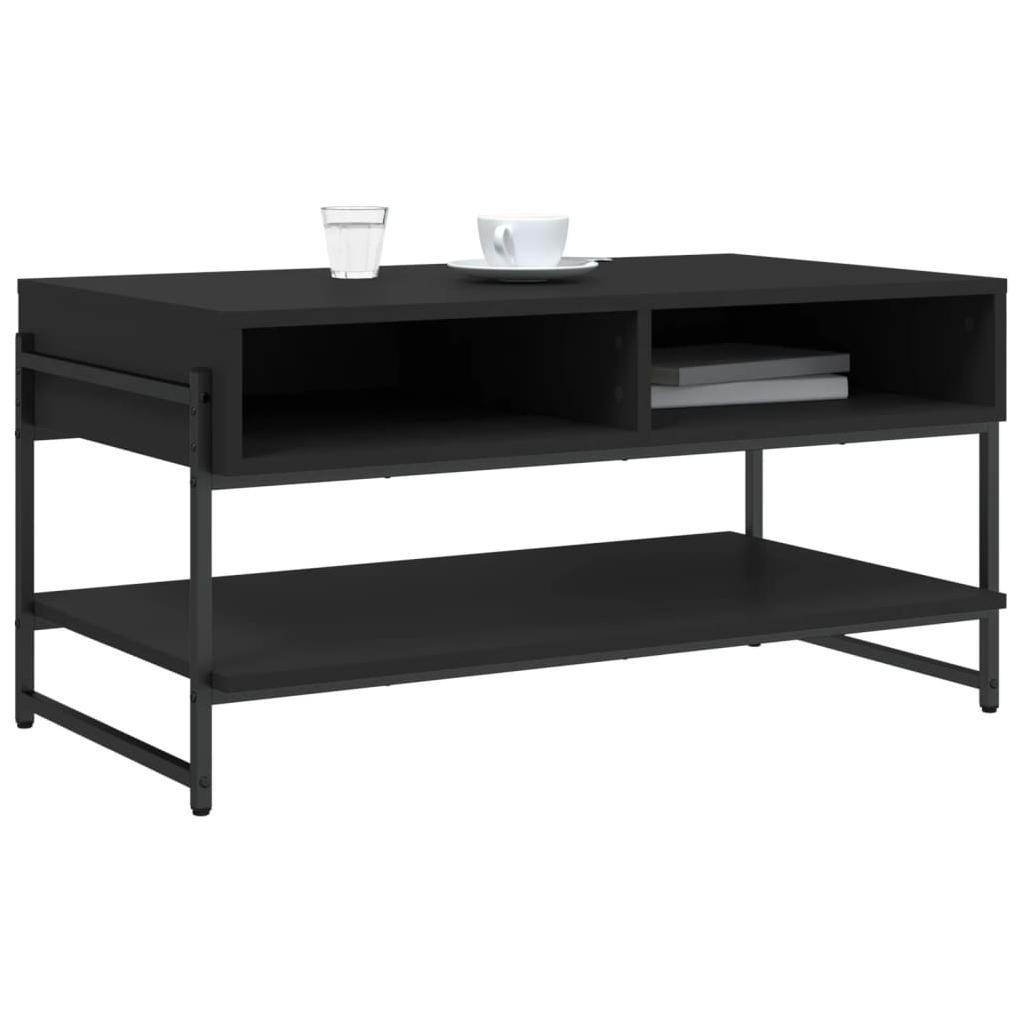 Kavos staliukas, juodos spalvos, 90x50x45cm, apdirbta mediena